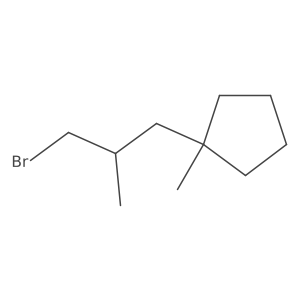 1-(3-Bromo-2-methylpropyl)-1-methylcyclopentane结构式