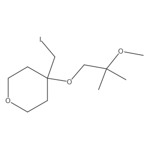 4-(Iodomethyl)-4-(2-methoxy-2-methylpropoxy)oxane Structure