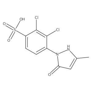 1-(2,3-Dichloro-4-sulfophenyl)-3-methyl-5-pyrazolone Structure