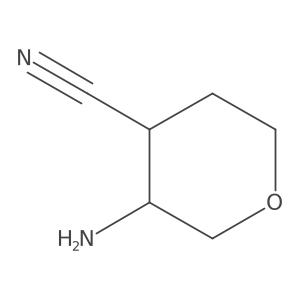 trans-3-Aminooxane-4-carbonitrile结构式