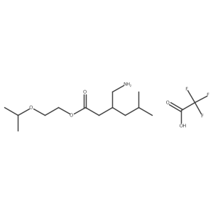 2-(Propan-2-yloxy)ethyl 3-(aminomethyl)-5-methylhexanoate, trifluoroacetic acid Structure