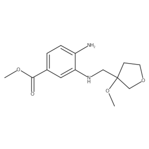 Methyl 4-amino-3-(((3-methoxytetrahydrofuran-3-yl)methyl)amino)benzoate结构式