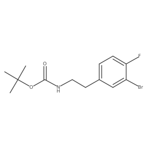 Tert-butyl 3-bromo-4-fluorophenethylcarbamate结构式
