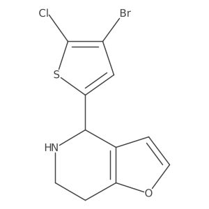 4-(4-bromo-5-chlorothiophen-2-yl)-4H,5H,6H,7H-furo[3,2-c]pyridine Structure