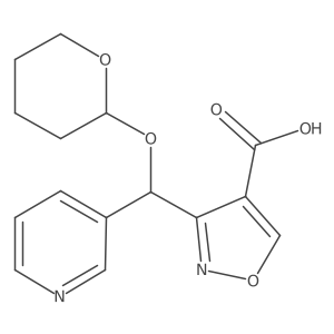 3-[(3-Pyridyl)[(2-tetrahydropyranyl)oxy]methyl]isoxazole-4-carboxylic Acid Structure