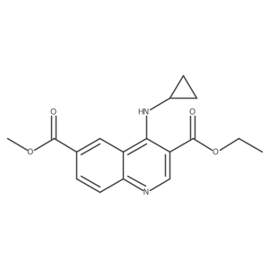 3-Ethyl 6-methyl 4-(cyclopropylamino)quinoline-3,6-dicarboxylate结构式