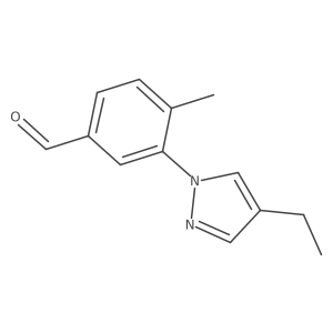 3-(4-ethyl-1H-pyrazol-1-yl)-4-methylbenzaldehyde Structure