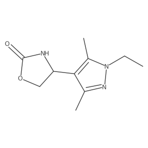 4-(1-ethyl-3,5-dimethyl-1H-pyrazol-4-yl)-1,3-oxazolidin-2-one Structure