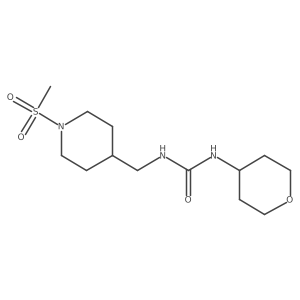 1-((1-(methylsulfonyl)piperidin-4-yl)methyl)-3-(tetrahydro-2H-pyran-4-yl)urea Structure