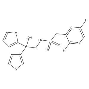 1-(2,5-difluorophenyl)-N-(2-(furan-2-yl)-2-hydroxy-2-(thiophen-3-yl)ethyl)methanesulfonamide结构式