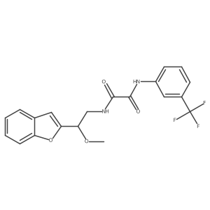 N1-(2-(benzofuran-2-yl)-2-methoxyethyl)-N2-(3-(trifluoromethyl)phenyl)oxalamide Structure