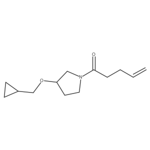1-[3-(Cyclopropylmethoxy)pyrrolidin-1-yl]pent-4-en-1-one结构式