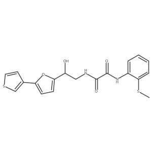 N1-(2-hydroxy-2-(5-(thiophen-3-yl)furan-2-yl)ethyl)-N2-(2-(methylthio)phenyl)oxalamide Structure