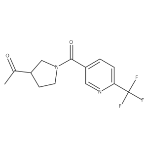 1-(1-(6-(Trifluoromethyl)nicotinoyl)pyrrolidin-3-yl)ethanone Structure