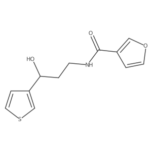 N-(3-hydroxy-3-(thiophen-3-yl)propyl)furan-3-carboxamide结构式