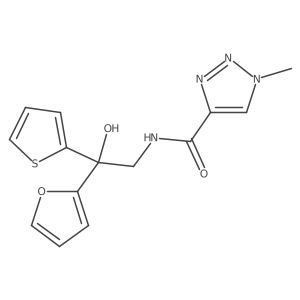 N-(2-(furan-2-yl)-2-hydroxy-2-(thiophen-2-yl)ethyl)-1-methyl-1H-1,2,3-triazole-4-carboxamide Structure