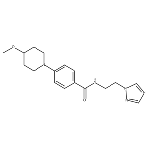 N-(2-(1H-1,2,4-triazol-1-yl)ethyl)-4-(4-methoxypiperidin-1-yl)benzamide Structure