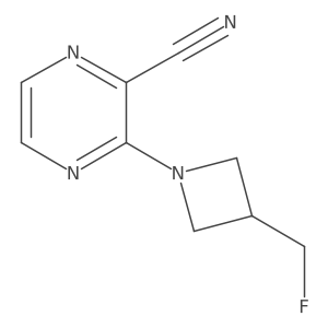 3-(3-(Fluoromethyl)azetidin-1-yl)pyrazine-2-carbonitrile结构式