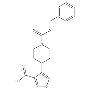 3-{1-[(Benzyloxy)carbonyl]piperidin-4-yl}-1,2-oxazole-4-carboxylic acid结构式