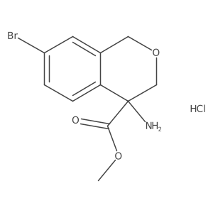 Methyl 4-amino-7-bromoisochromane-4-carboxylate hcl Structure