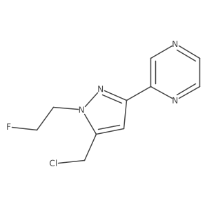 2-(5-(chloromethyl)-1-(2-fluoroethyl)-1H-pyrazol-3-yl)pyrazine结构式