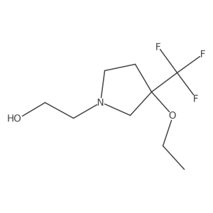 2-(3-Ethoxy-3-(trifluoromethyl)pyrrolidin-1-yl)ethan-1-ol结构式