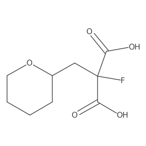2-Fluoro-2-[(oxan-2-yl)methyl]propanedioic acid结构式