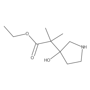 Ethyl 2-(3-hydroxypyrrolidin-3-yl)-2-methylpropanoate Structure
