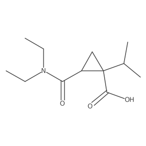 2-(Diethylcarbamoyl)-1-(propan-2-yl)cyclopropane-1-carboxylic acid Structure