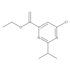 4-Chloro-6-(1-ethoxyethenyl)-2-(propan-2-yl)pyrimidine结构式
