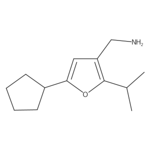 [5-Cyclopentyl-2-(propan-2-yl)furan-3-yl]methanamine Structure