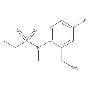 N-[2-(aminomethyl)-4-fluorophenyl]-N-methylethane-1-sulfonamide结构式
