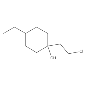 1-(2-Chloroethyl)-4-ethylcyclohexan-1-ol结构式