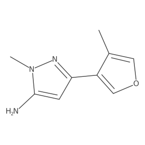 1-methyl-3-(4-methylfuran-3-yl)-1H-pyrazol-5-amine结构式