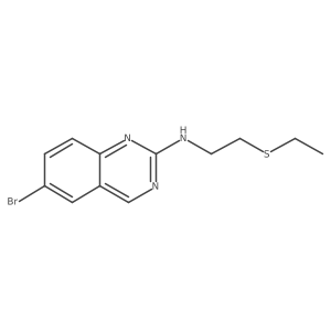 6-bromo-N-[2-(ethylsulfanyl)ethyl]quinazolin-2-amine结构式