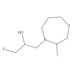 1-Fluoro-3-(3-methyl-1,4-thiazepan-4-yl)propan-2-ol结构式