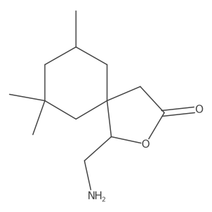 1-(Aminomethyl)-7,7,9-trimethyl-2-oxaspiro[4.5]decan-3-one结构式