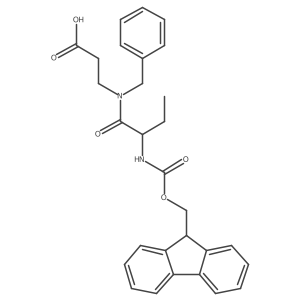 3-[(2R)-N-benzyl-2-({[(9H-fluoren-9-yl)methoxy]carbonyl}amino)butanamido]propanoic acid Structure