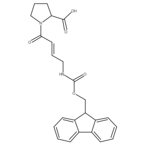 (2S)-1-[4-({[(9H-fluoren-9-yl)methoxy]carbonyl}amino)but-2-enoyl]pyrrolidine-2-carboxylic acid Structure