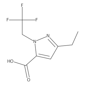 3-ethyl-1-(2,2,2-trifluoroethyl)-1H-pyrazole-5-carboxylic acid Structure