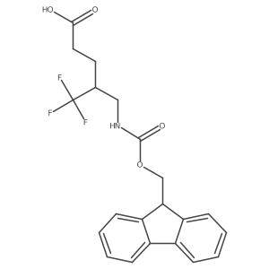 4-[({[(9H-fluoren-9-yl)methoxy]carbonyl}amino)methyl]-5,5,5-trifluoropentanoic acid结构式