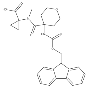 1-[N-methyl4-({[(9H-fluoren-9-yl)methoxy]carbonyl}amino)oxane-4-amido]cyclopropane-1-carboxylic acid结构式