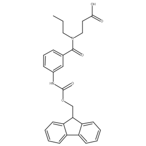 3-{1-[3-({[(9H-fluoren-9-yl)methoxy]carbonyl}amino)phenyl]-N-propylformamido}propanoic acid结构式