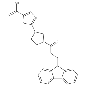 2-(1-{[(9H-fluoren-9-yl)methoxy]carbonyl}pyrrolidin-3-yl)-1,3-thiazole-5-carboxylic acid Structure