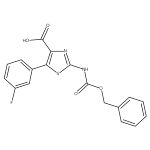 2-{[(Benzyloxy)carbonyl]amino}-5-(3-fluorophenyl)-1,3-thiazole-4-carboxylic acid Structure