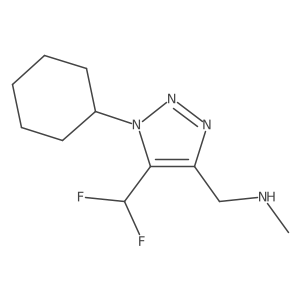{[1-cyclohexyl-5-(difluoromethyl)-1H-1,2,3-triazol-4-yl]methyl}(methyl)amine结构式