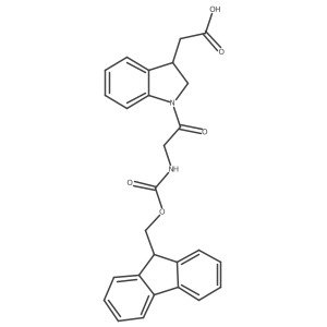 2-{1-[2-({[(9H-fluoren-9-yl)methoxy]carbonyl}amino)acetyl]-2,3-dihydro-1H-indol-3-yl}acetic acid Structure