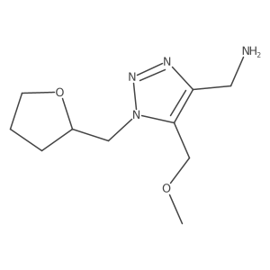 [5-(methoxymethyl)-1-(oxolan-2-ylmethyl)-1H-1,2,3-triazol-4-yl]methanamine结构式