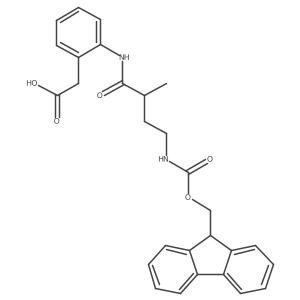 2-{2-[4-({[(9H-fluoren-9-yl)methoxy]carbonyl}amino)-2-methylbutanamido]phenyl}acetic acid Structure