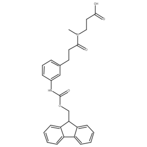 3-{3-[3-({[(9H-fluoren-9-yl)methoxy]carbonyl}amino)phenyl]-N-methylpropanamido}propanoic acid Structure